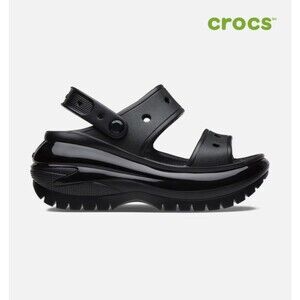 Crocs Mega Crush Sandal Black Platform Lug Sole Men’s Size 8 Women’s Size 10